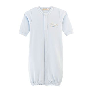 Pima Converter Gown with Hand-embroidery - Baby Lambs