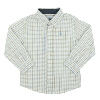 Button-down Shirt - Sky Plaid