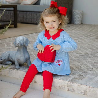 Girls Tunic Pant Set with Applique - Love Letters