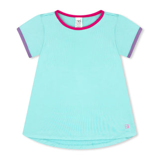 Bridget Basic Athleisure T-shirt - Totally Turquoise