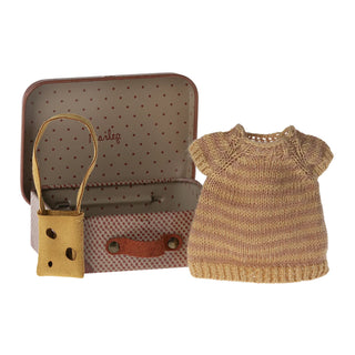 Knitted Dress and Bag in Suitcase - Big Sister Mouse