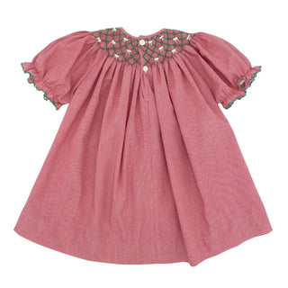 Beatrice Smocked Bishop Dress - Christmas