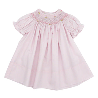 Angel-sleeve Bishop Dress with Bloomers - Pink Angel-sleeve Bishop Dress with Bloomers - Pink