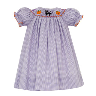 Woven Bishop Dress with Smocking - Halloween