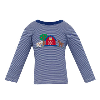 Boys Long-sleeve T-shirt with Applique - Farm