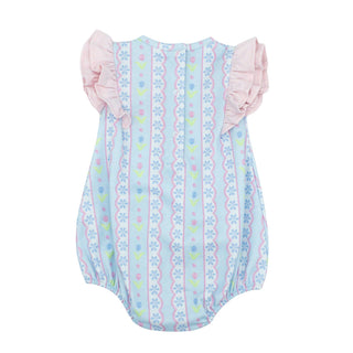 Blake Pima Knit Bubble - Blue Floral Scallop