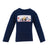 Excavator on Navy Blue