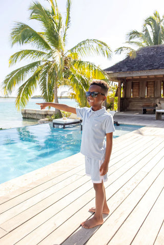 Prim & Proper Polo (Terrycloth) - Beale Street Blue