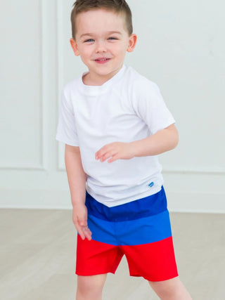 Boys Swim Trunks - Liberty Color Block