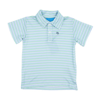 Henry Striped Performance Polo - Pinehurst