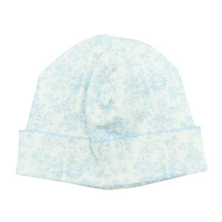 Printed Cap - Blue Toile