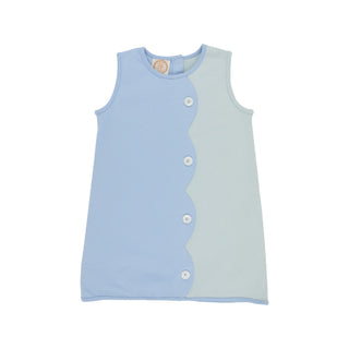 Kennedy Colorblock Dress (Knit) - Sarasota Sky & Old Greenwich Green