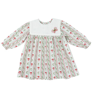 Reese Dress with Hand-embroidery - Christmas Bow