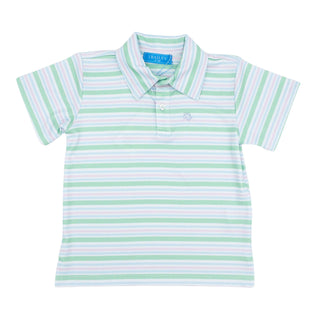 Henry Striped Performance Polo - Oakmont