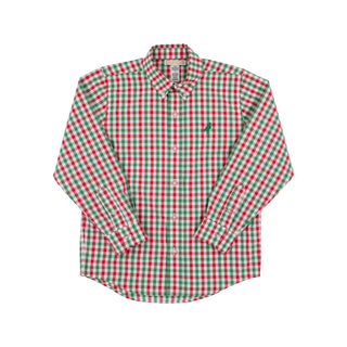 Dean's List Dress Shirt - Richmond Red & Kiawah Kelly Green Gingham