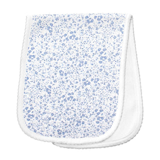 Printed Burp Cloth - Blue Roses - FINAL SALE