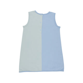 Kennedy Colorblock Dress (Knit) - Sarasota Sky & Old Greenwich Green
