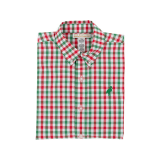 Dean's List Dress Shirt - Richmond Red & Kiawah Kelly Green Gingham