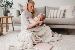 Linen Baby Memory Book - Blush