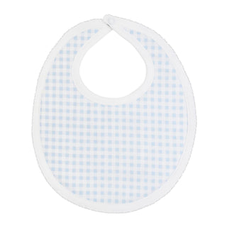 Printed Bib - Light Blue Gingham