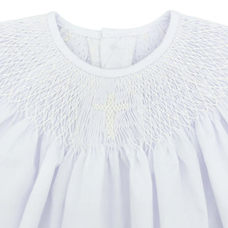 Georgia Bishop Dress with Smocked Cross