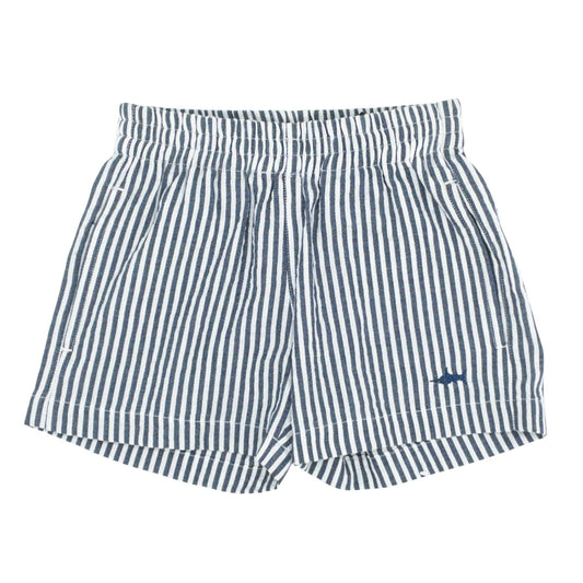 Naples Elastic-waist Shorts - Seersucker