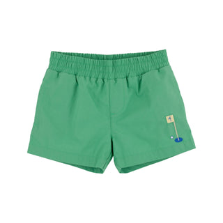 Sheffield Shorts (Twill) - Gibson Island Green with Golf Embroidery