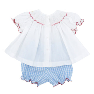 Emma Bishop Bloomer Set with Hand-smocking - Puppies