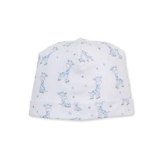 Printed Hat - Blue Just Giraffes