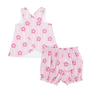 Sammy Pima Knit Bloomer Set - Flower Power