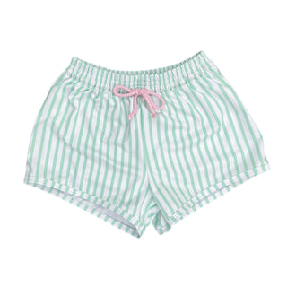 *PRE-ORDER* James Swim Shorts - Mint Stripe