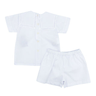 boys dress shorts Boys River Heirloom Short Set - White with White