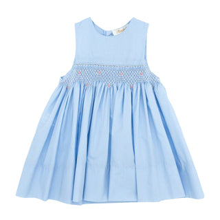Sundress with English Smocking - Blue