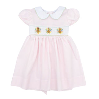 Rose Collared Dress with Hand-smocking - Turkeys