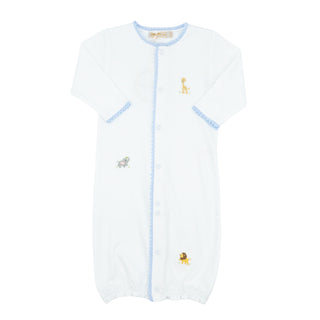 Converter Gown with Hand-embroidery and Crochet Trim - Safari