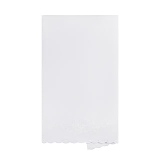Receiving Blanket with Scalloped Edge - White