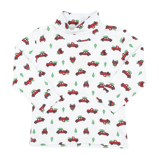 Printed Turtleneck - Christmas Trucks