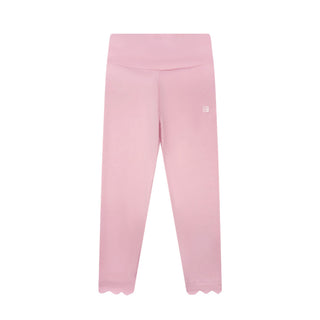 Sadie Scallop Legging - Cotton Candy Pink