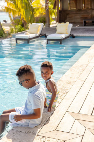 Prim & Proper Polo (Terrycloth) - Beale Street Blue