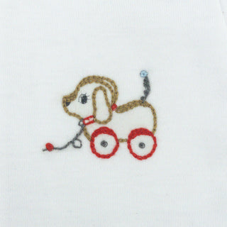 Vintage Pulltoy Embroidered Diaper Set