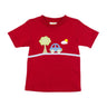 Car Applique on Red