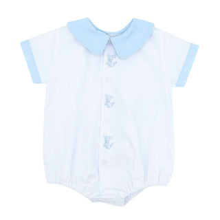 Boy Bubble with Hand-embroidery - Sitting Dog