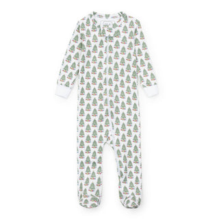 Parker Zipper Footie - Under the Christmas Tree