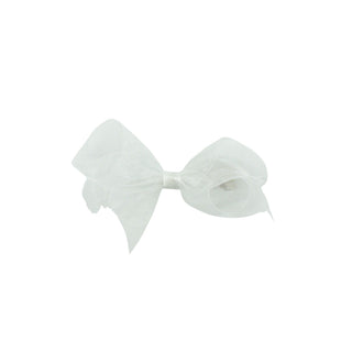 Organza Hair Bow - White
