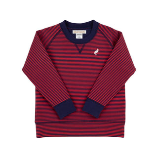 Cassidy Comfy Crewneck - Richmond Red Stripe