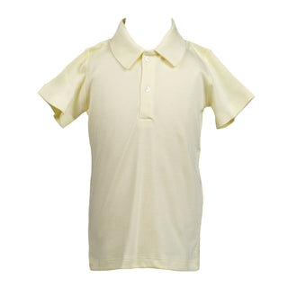*PRE-ORDER* Pima Knit Polo Shirt - Yellow Stripe