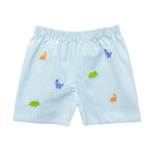 Leo Dinosaur Embroidered Shorts - FINAL SALE