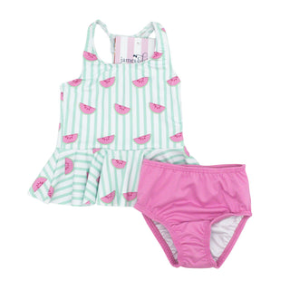 Collette Peplum Swimsuit - One In A Melon