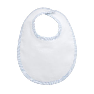 Medium Bib - Blue Seersucker Stripe