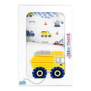 Boxed Bib & Burp Set - Dump Truck